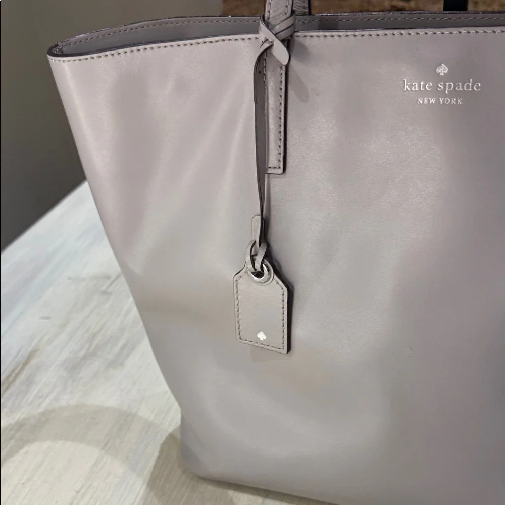 Kate Spade Light Gray Tote Bag